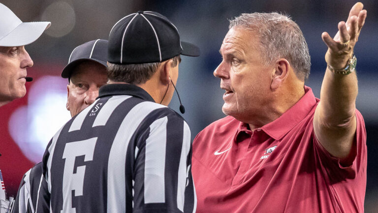Hogs’ Sam Pittman disappointed after loss to Aggies, but knows who’s next