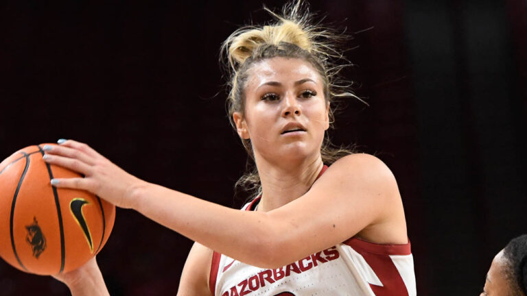 Hogs end up having to battle to pull away for 63-50 win