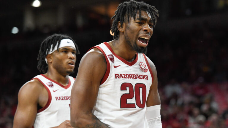 Hogs’ Kamani Johnson on going for loose balls, liking to rebound