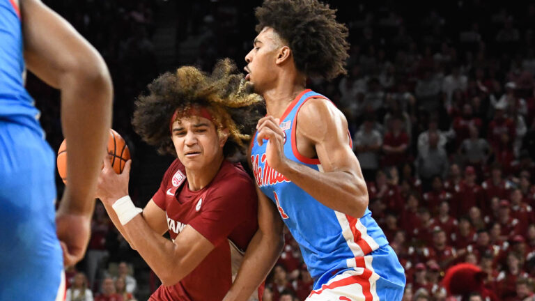 Hogs break out of losing streak at home, downing Ole Miss