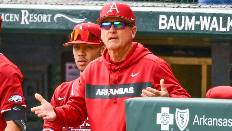 McEntire’s pitching, Bohrofen’s hitting paces Hogs to win