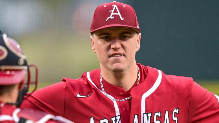 McEntire’s start, Wood’s finish with timely hits gives Hogs a series win