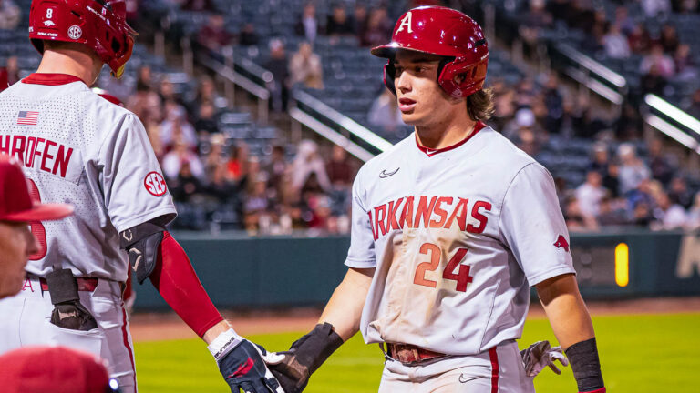 Former Razorbacks pitcher James Teague on defense making plays