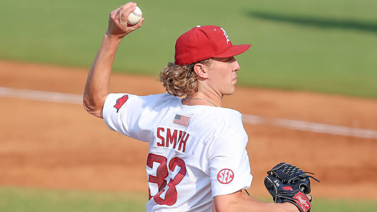 Former Razorbacks pitcher Scott Tabor after win over LSU