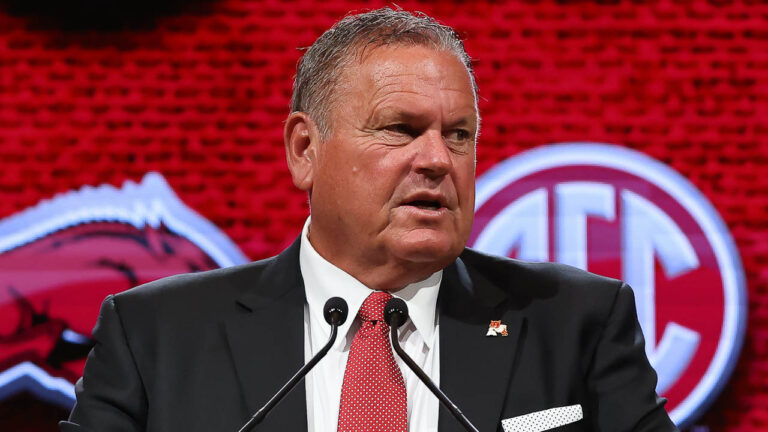 Razorbacks coach Sam Pittman on main stage at SEC Media Days