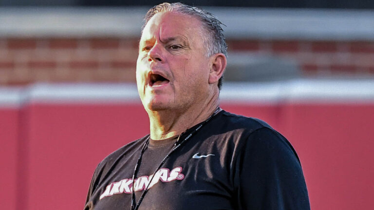 Hogs coach Sam Pittman likes what he saw (and that’s not much)