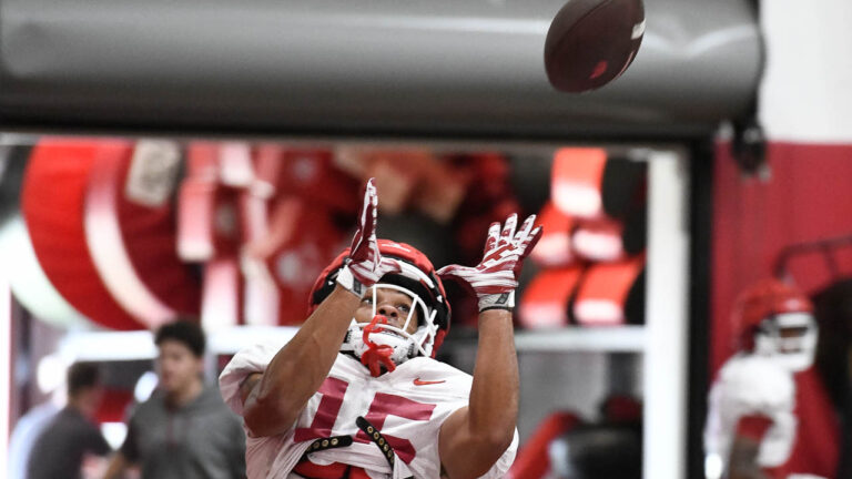 Grant Hall on which position group intrigues him most with Hogs