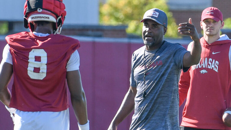 Grant Hall on how Razorbacks’ secondary shaping up in fall camp