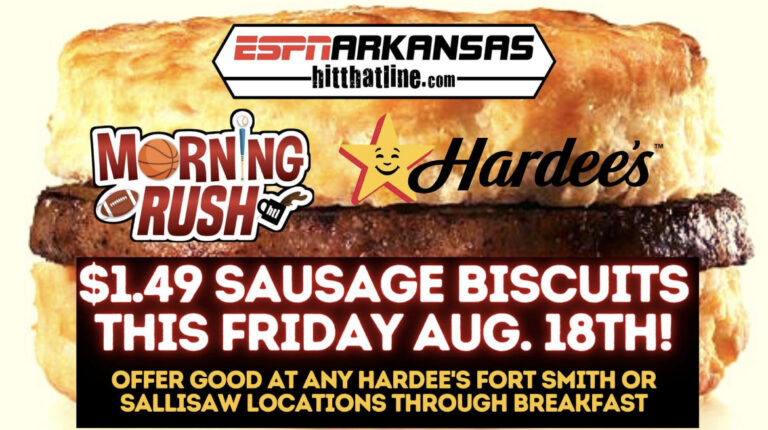 The Morning Rush is LIVE at Hardee’s, 1820 Phoenix Ave in Fort Smith