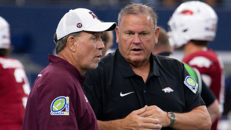 Razorbacks’ Sam Pittman looking at Ole Miss game Saturday