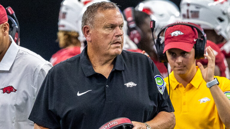 Razorbacks coach Sam Pittman on facing Ole Miss this week