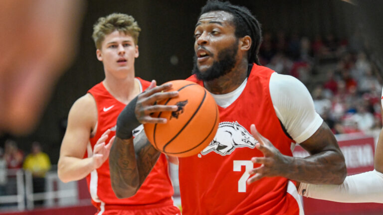 Razorbacks’ Denijay Harris previews Friday night exhibition