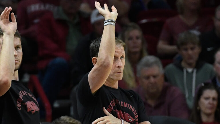 Razorbacks coach previewing Saturday exhibition with Purdue