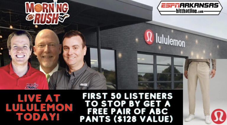 The Morning Rush is LIVE at Lululemon Fayetteville