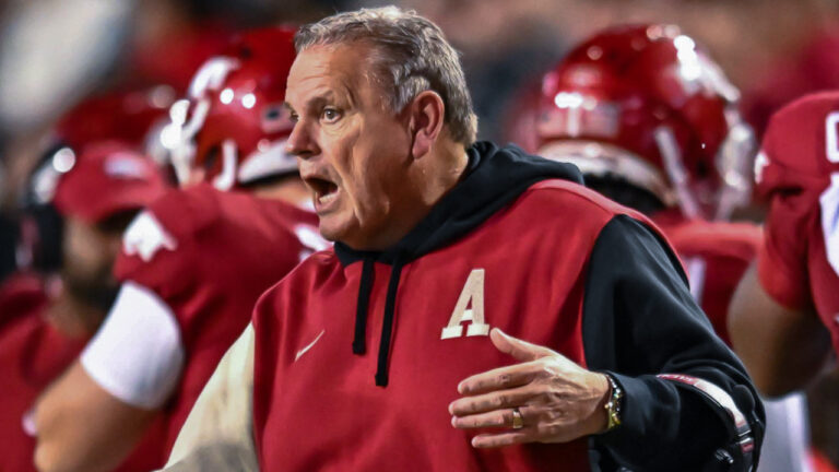 Hogs’ Sam Pittman on announcement about job, Missouri
