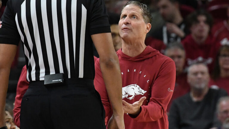 Razorbacks’ Eric Musselman previewing Saturday’s game with Auburn