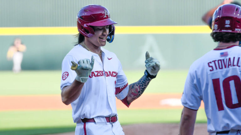 Wood gets Hogs off to strong start, Aloy leads bats in win