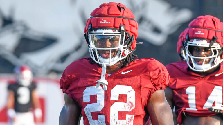 Razorbacks’ linebacker Brad Spence, quarterback Taylen Green on UAPB