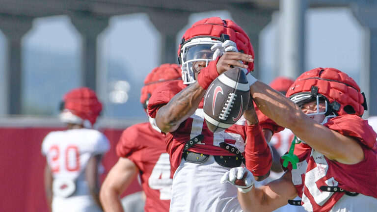Razorbacks’ secondary on first few days of practice with new faces