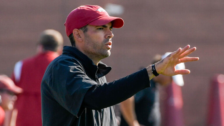 Hogs’ wide receivers coach Ronnie Fouch updating progress
