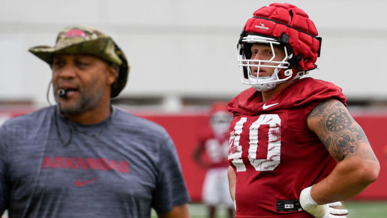 Razorbacks’ Gregory, Jackson, Davillier after Wednesday’s practice