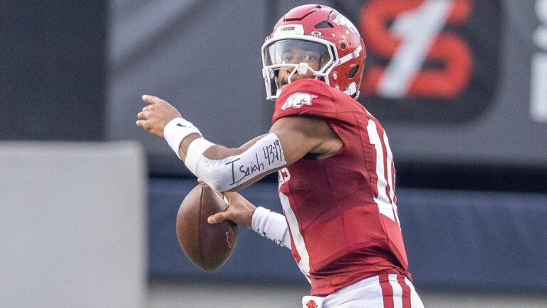 Running back Ja’Quinden Jackson, quarterback Taylen Green after win