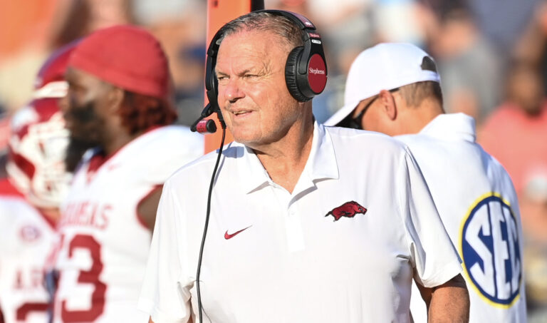 Razorbacks’ coach Sam Pittman previewing game with Texas A&M
