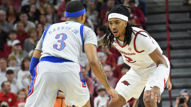 Boogie Fland commits to Florida, leaving Razorbacks after one season