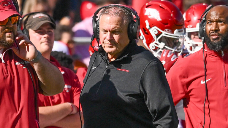 Razorbacks coach Sam Pittman against Texas