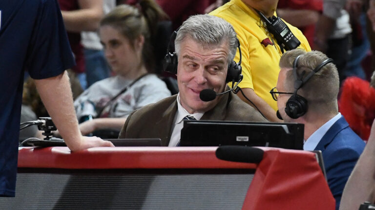 Joe Kleine providing commentary on television broadcast