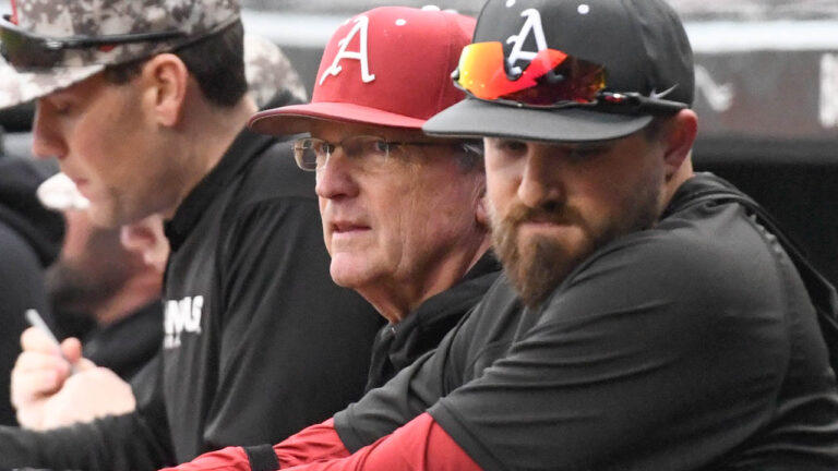 Razorbacks coach Dave Van Horn at a preseason scrimmage