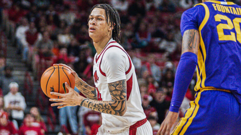 Razorbacks forward Trevon Brazile against LSU