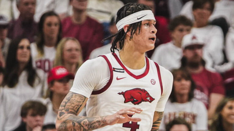 Razorbacks forward Trevon Brazile during game with Texas