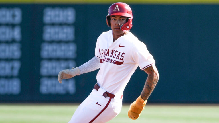 Robinett doubles Hogs to run-rule win over UAPB, 13-3