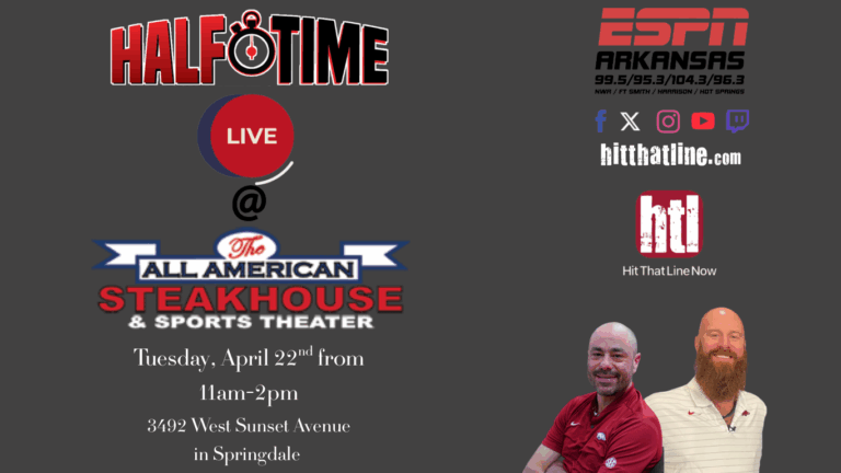 WATCH: Halftime is LIVE at the All American Steakhouse & Sports Theater in Springdale