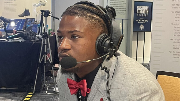 Razorbacks’ linebacker Xavian Sorey Jr. with The Morning Rush at SEC Media Days