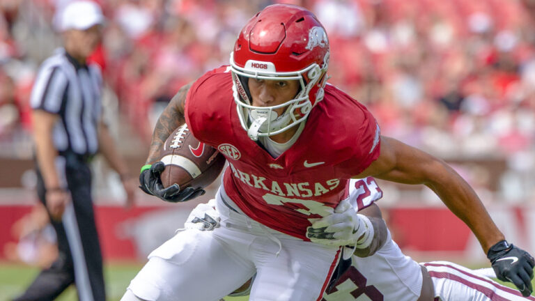 Green’s six touchdowns lead Razorbacks past Alabama A&M in season opener