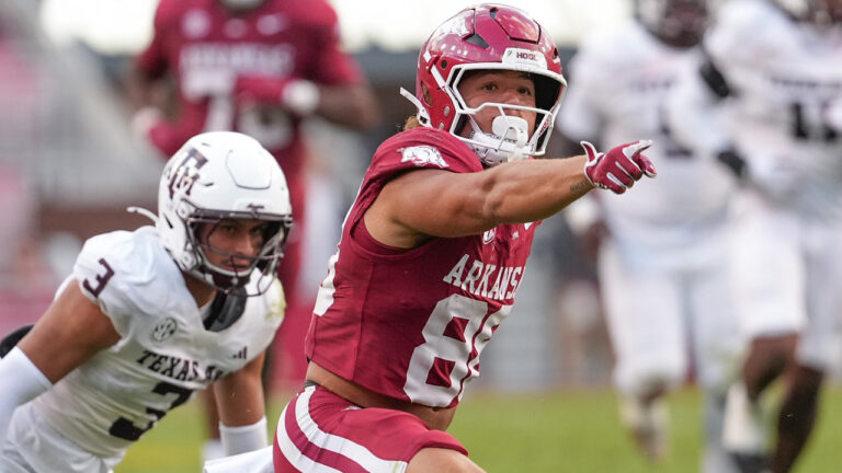 Razorbacks fall short 45-42 but offense surges against Texas A&M