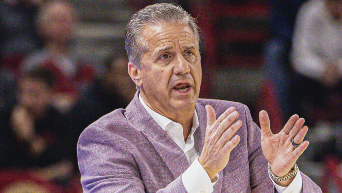 Arkansas Razorbacks coach John Calipari in season opener against the Southern Jaguars
