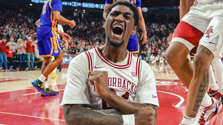 Arkansas Razorbacks forward Billy Richmond during game against the LSU Tigers