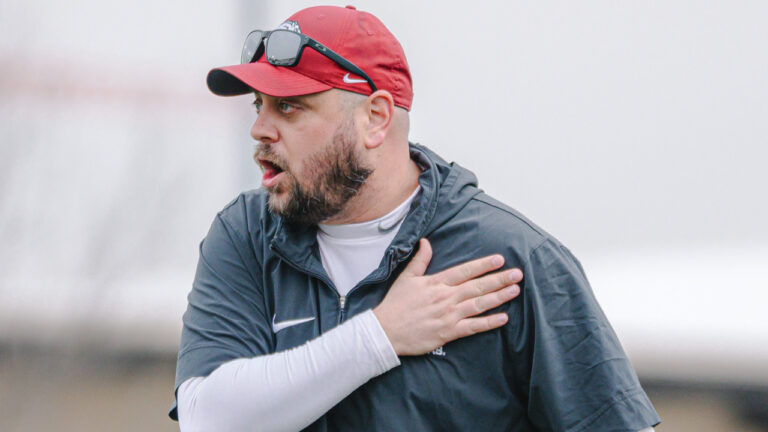 Razorbacks’ tight ends coach MorganTurner, running backs coach David Johnson