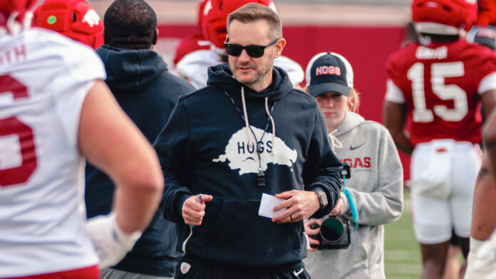Ryan Silverfield during spring practice