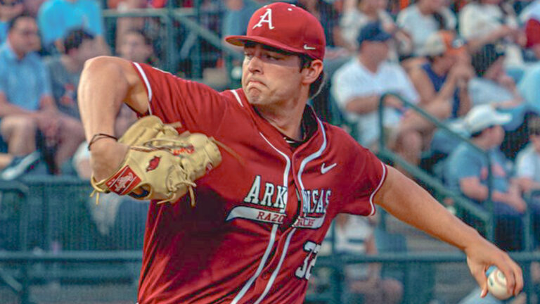 Razorbacks’ pitcher Hunter Dietz, catcher Ryder Helfrick on SEC Tournament