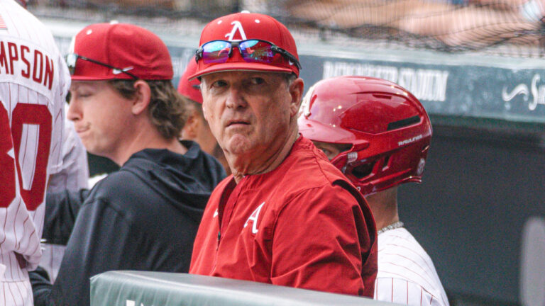 Arkansas Razorbacks coach Dave Van Horn during a game against Texas-Arlington