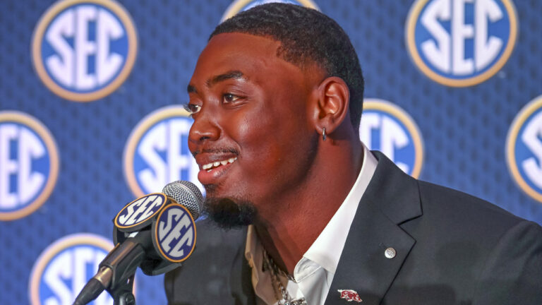 Arkansas’s Quincy Rhodes Jr. at SEC Media Days