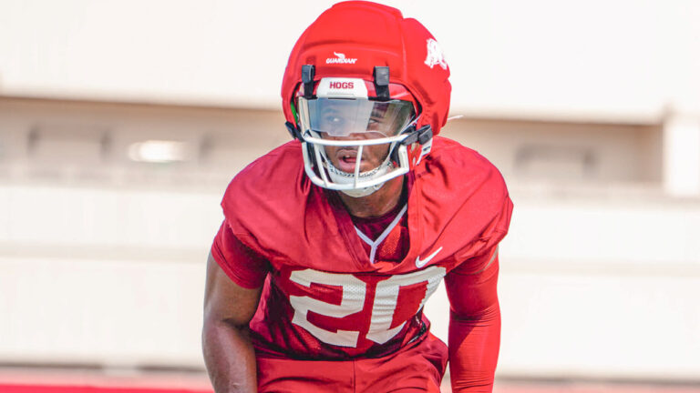 Razorbacks’ Johnson, Lewis, Harrison after practice on Sunday