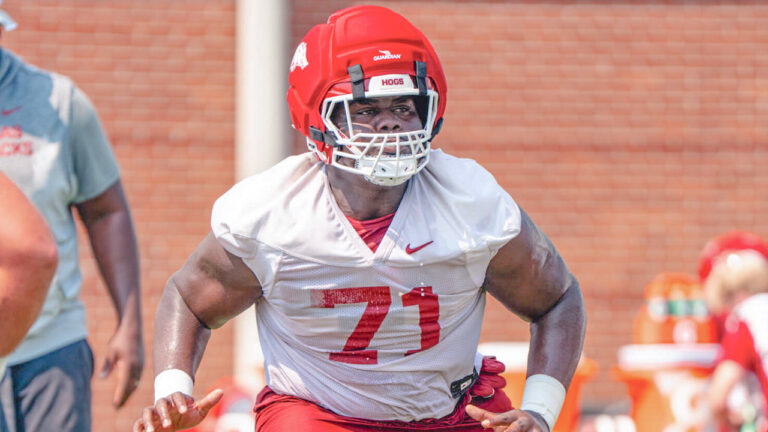 Razorbacks’ OL Malachi Breland, DB Christian Harrison previewing Tulsa
