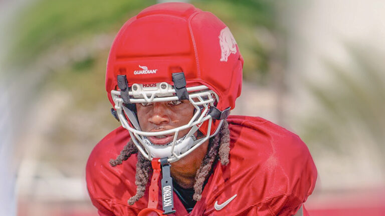Arkansas Razorbacks in fall camp practices