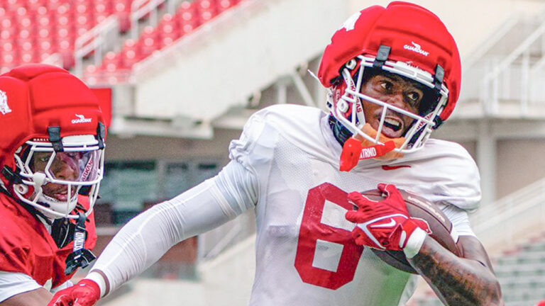 Arkansas Razorbacks wide receiver Chris Marshall during fall camp practices in Fayetteville, Ark.