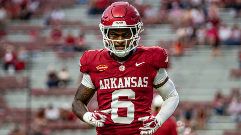 Arkansas Razorbacks wide receiver Chris Marshall in game against the Tulsa Golden Hurricane